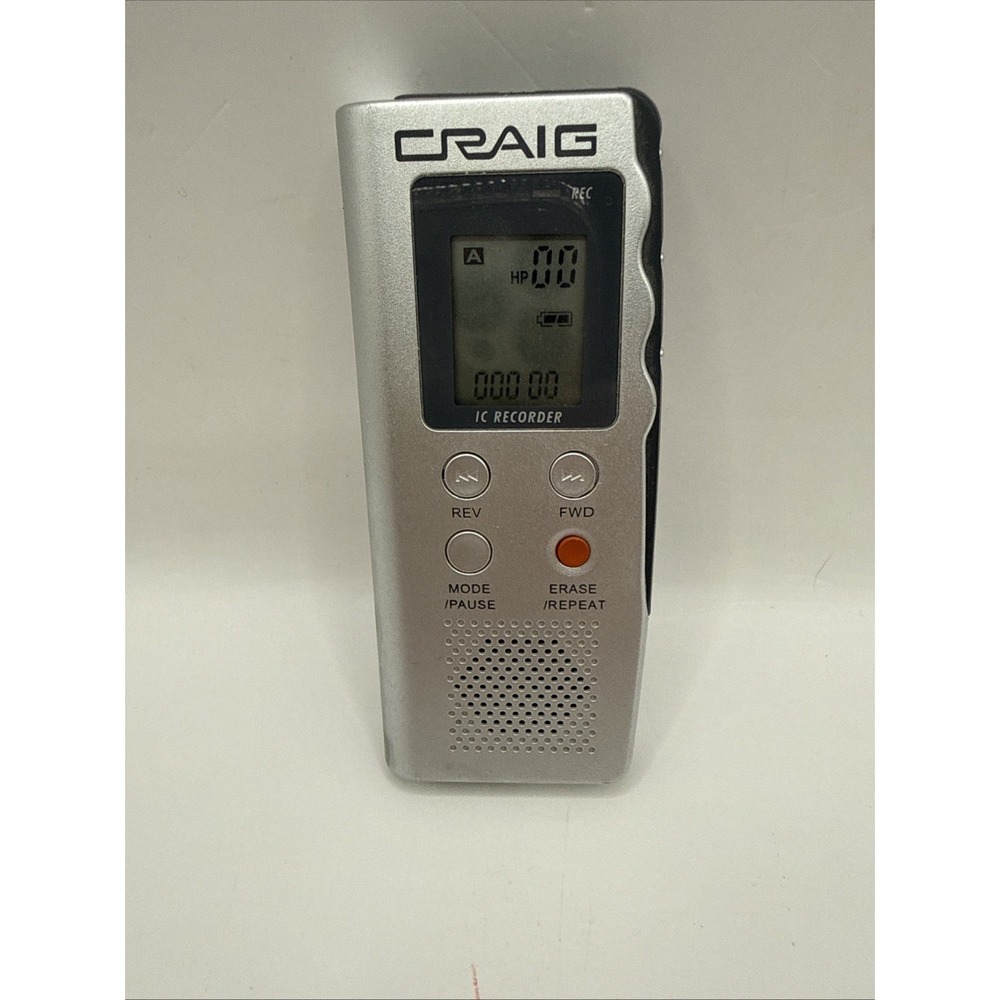 Craig CR8000 Digital Voice Recorder IC Recorder Handheld Tested Working
